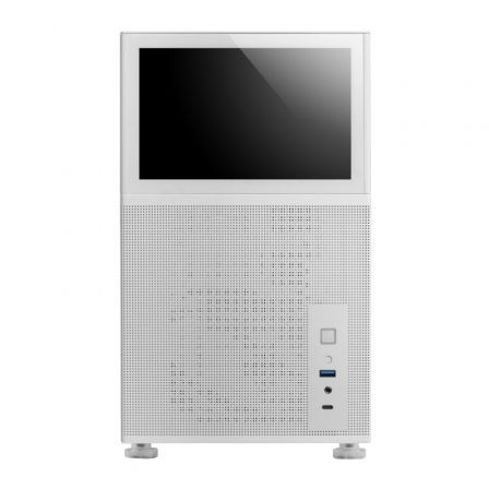 Mars Gaming MC-LCD Minitorre Blanca con Pantalla LCD IPS de 8 Pulgadas